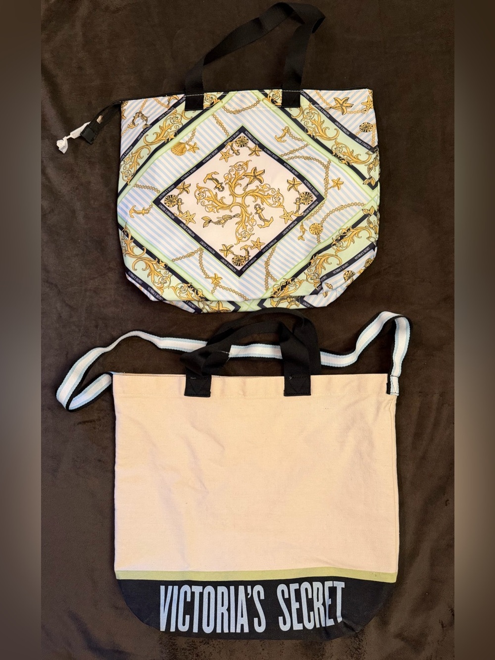 RARE Victoria's Secret 2-in-1 Canvas Tote & Removable Insulated Cooler Bag NWOT